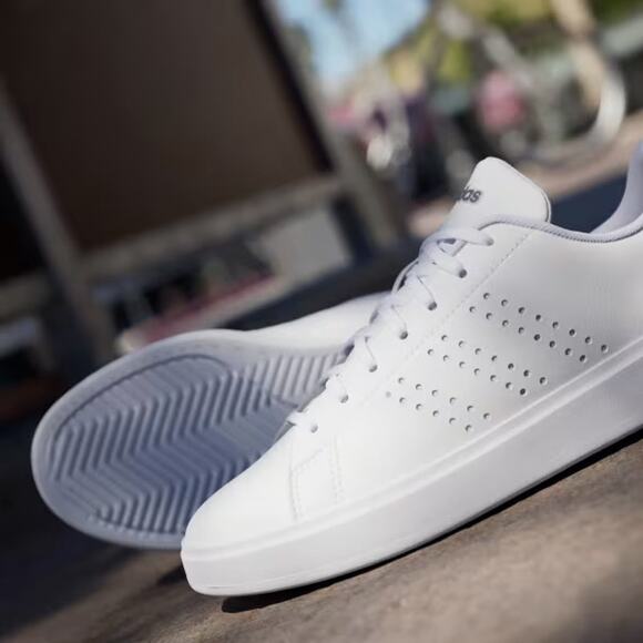 NEW Adidas Advantage Women's Size 8 Sneakers White/Navy Blue IH3452 - Picture 6 of 9